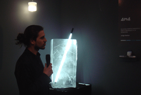 Jorge Mañes Rubio durante la presentación de su proyecto