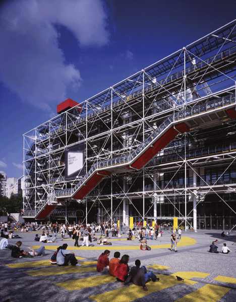 Centro Pompidou/Beaubourg. Instantánea exterior – Centro Pompidou. © Katsuhisa Kida/RSHP