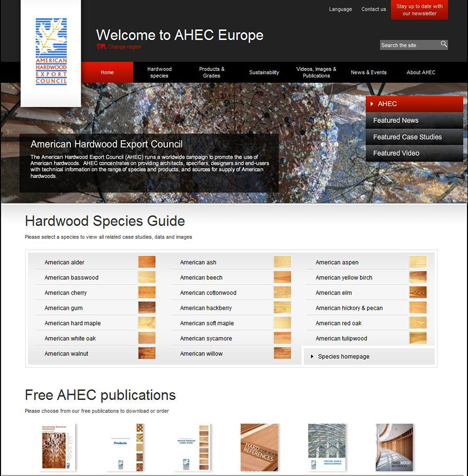 Nuevo sitio web de la American Hardwood Export Council 