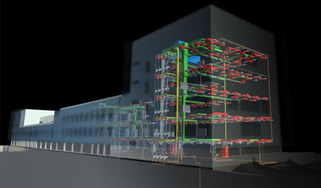 Modelo constructivo virtual de las instalaciones del Centro de Servicios Sociales de Coslada, por la consultoría gd-INCO