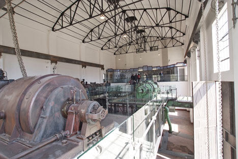 Sala de turbinas en el Museo 