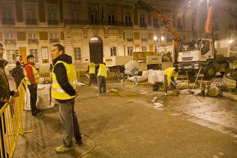 Instalación de Pavimento Inteligente en la Puerta del Sol, Madrid