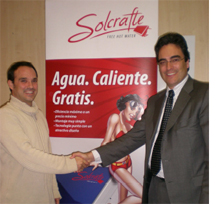 De izquierda a derecha, Salvador Andreu, gerente de Solcrafte y  Manel Belmonte, gerente de Grupo Oceanis y Manel Belmonte, gerente de Grupo Oceanis y Manuel Belmonte, gerente Gupo Oceanis