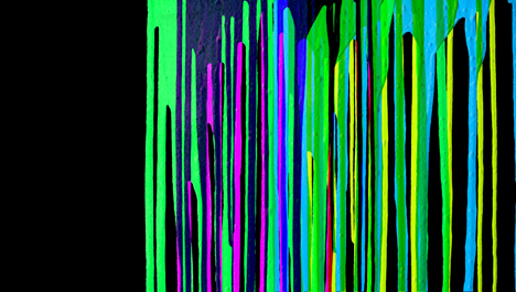 La nueva colección especial de DLW Linoleum “Colorette” – El Festival de los Colores” cuenta con nueve tonos vibrantes, mucho más brillantes que los colores de linóleo anteriores. Fotografía: Armstrong/Werner Huthmacher 