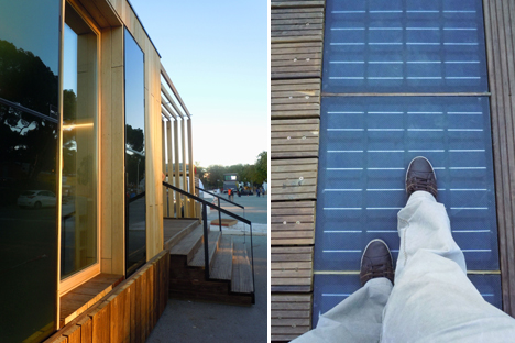 Fachada fotovoltaica basada en tecnología CIGS y suelo fotovoltaico transitable en la vivienda SLM System de Onyx Solar