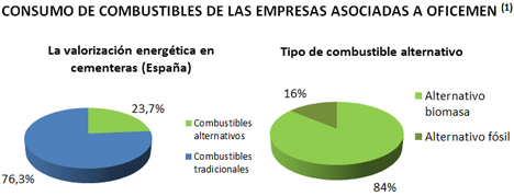 Consumos de combustibles de las empresas asociadas a OFICEMEN