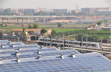 Planta de paneles solares en Valencia