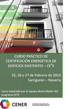 Curso práctico de Certificación Energética de Edificios Existentes - CE3X