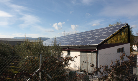 Generador fotovoltaico de la instalación. Fuente Gehrlicher Solar