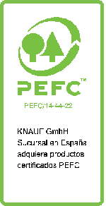 Certificado de Knauf “compra de productos certificados PEFC”