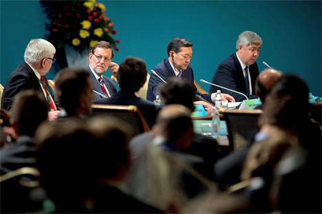 Mariano Rajoy en la I Conferencia de Economía Verde en Astana (Kazajstán)