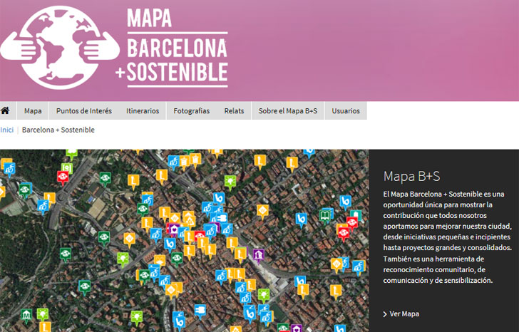 Mapa Barcelona + Sostenible