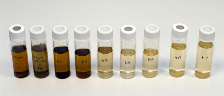 Evolución del agua residual durante el tratamiento de foto-fenton solar