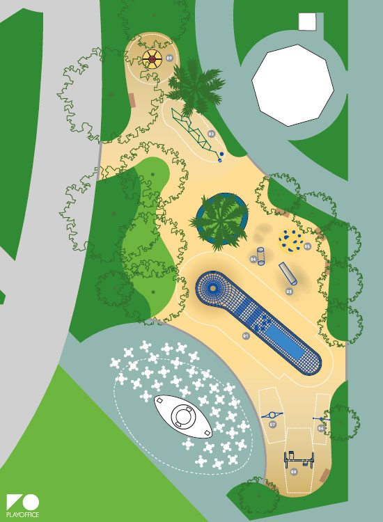 Plano del nuevo Jardín de Pereda