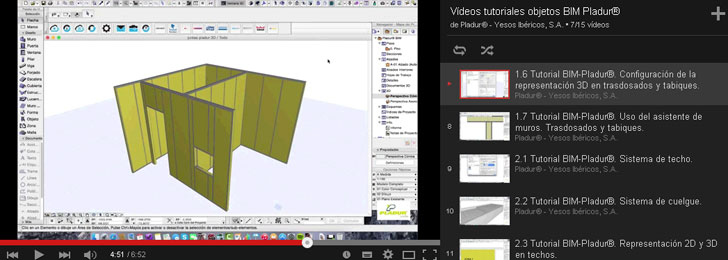 Vídeos de Pladur sobre el uso de tecnologías BIM