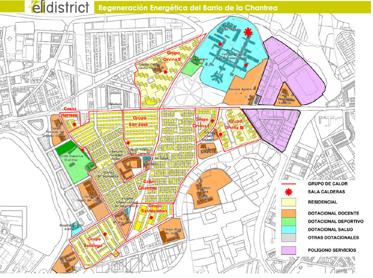 Mapa de actuación de Efidistrist.