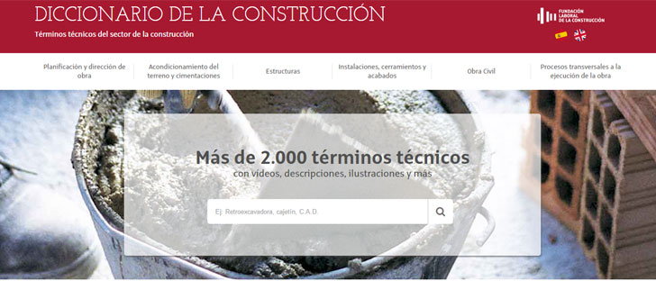 Diccionario online de más de 2.000 términos del sector de la construcción.