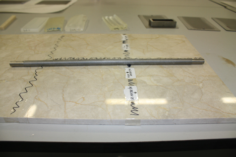 Muestra de recubrimiento híbrido sol-gel en mármol realizada en AIDICO