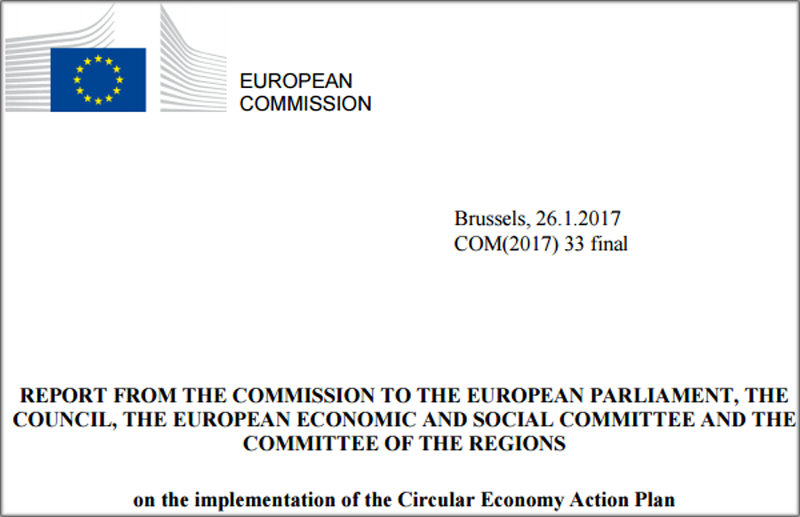 El informe que la Comisión Europea ha presentado de resultados y avances sobre la economía circular. 