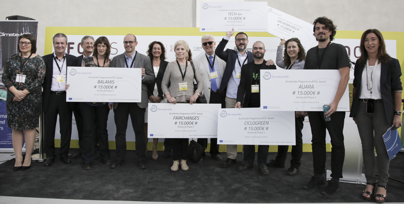 Finalistas del programa europeo Climate-KIC Accelerator. 