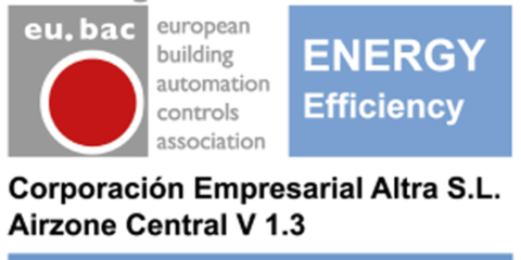 El sistema Airzone Central V1.3 consigue la certificación eu.bac
