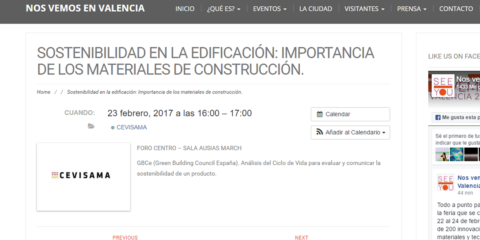 Cevisama acogerá una Jornada sobre Sostenibilidad y Construcción