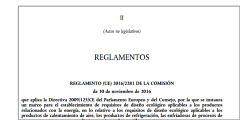 Aprobada Normativa para el Diseño Ecológico de Productos Energéticos