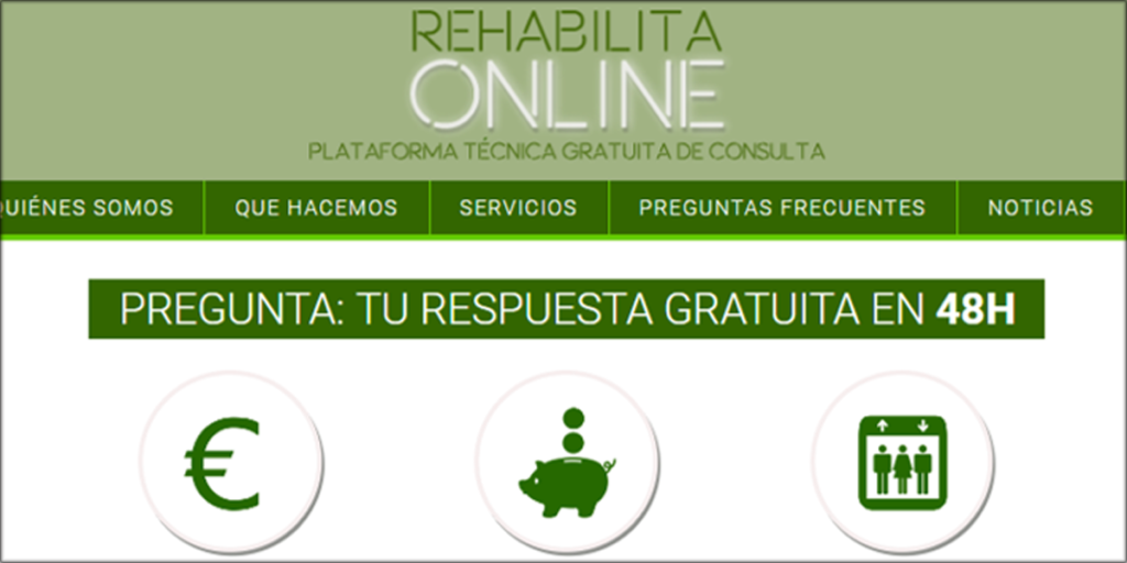 RehabilitaOnline permite resolver gratuitamente las dudas sobre la Rehabilitación de edificios.