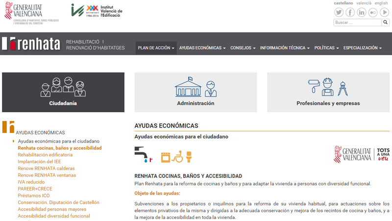 La Generalitat Valenciana ha publicado las bases de las ayudas del Plan Renhata para la reforma del interior las viviendas. 