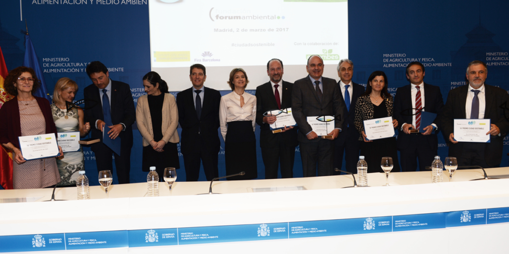 Isabel García Tejerina ha participado en la entrega de los Premios Ciudad Sostenible. 