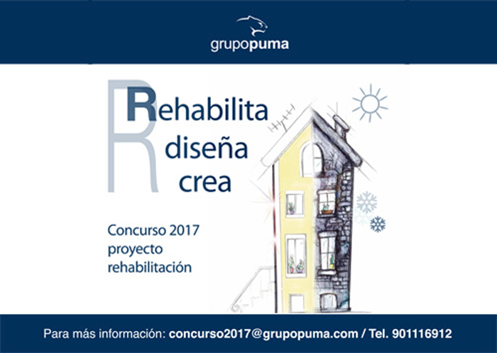 Grupo Puma ha abierto el plazo de inscripción para su concurso técnico: rehabilita, diseña y crea.