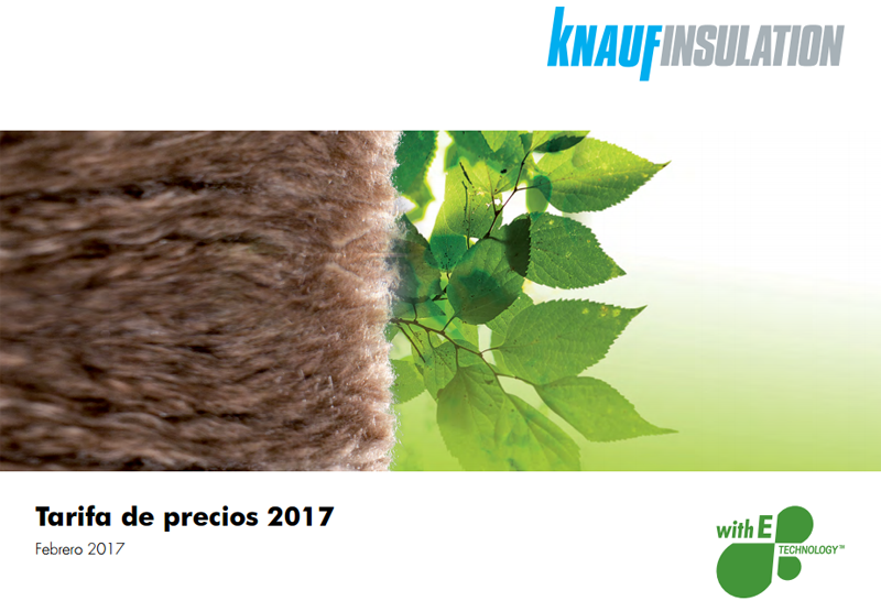 Knauf ha presentado la nueva tarifa de precios 2017.