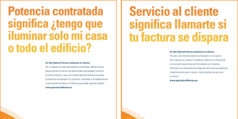Nueva campaña de Gas Natural Fenosa para familiarizar a sus clientes con conceptos Energéticos