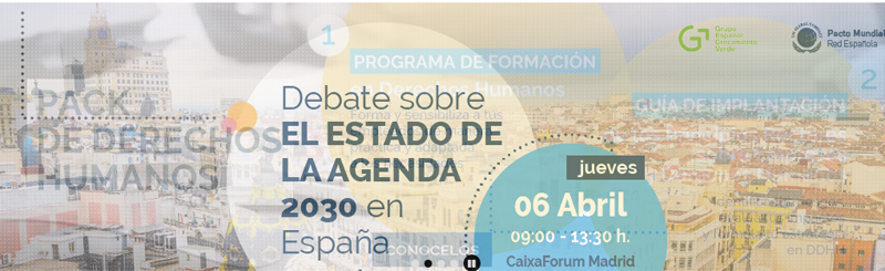 CaixaForum Madrid acogerá el 6 de abril la jornada "La Agenda del Desarrollo Sostenible en España”. 