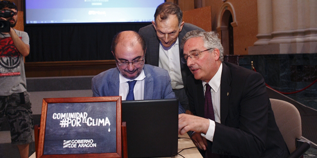 Javier Lambán y Joaquín Olona han hecho pública la adhesión del Gobierno de Aragón a la Comunidad #PorElClima.