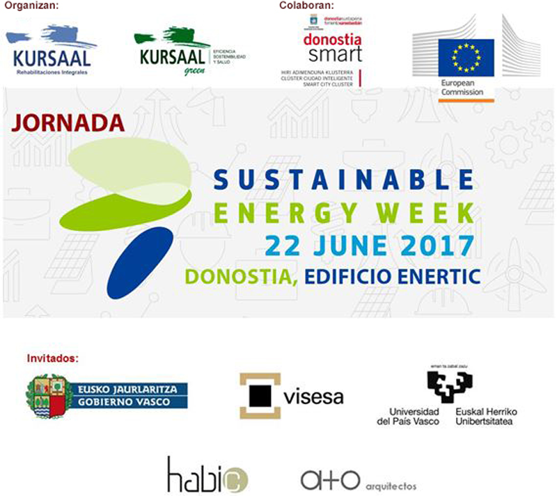 El 22 de junio se celebrará la jornada sobre los nuevos horizontes de la Rehabilitación Energética en Donostia. 