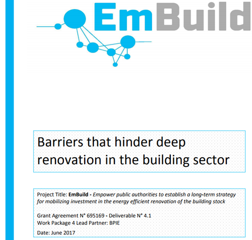 Informe sobre las barreras que dificultan la renovación profunda en el sector de la construcción. 
