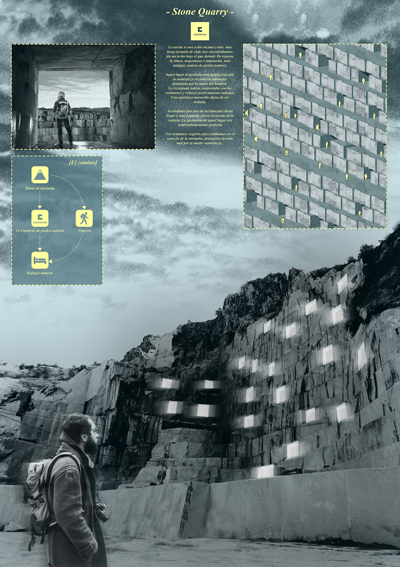 Proyecto ganador "Stone Quarry” de Angel Cobo (ETSAM).