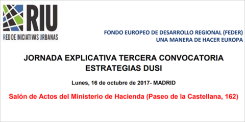 Jornada Explicativa sobre la Tercera convocatoria de estrategias DUSI