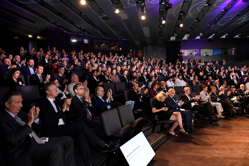 Auditorio de la entrega de los International LafargeHolcim Awards 2017 Europa.