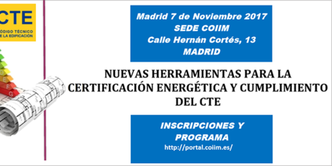 COIIM celebra una Jornada sobre Herramientas para la Certificación Energética y cumplimiento del CTE