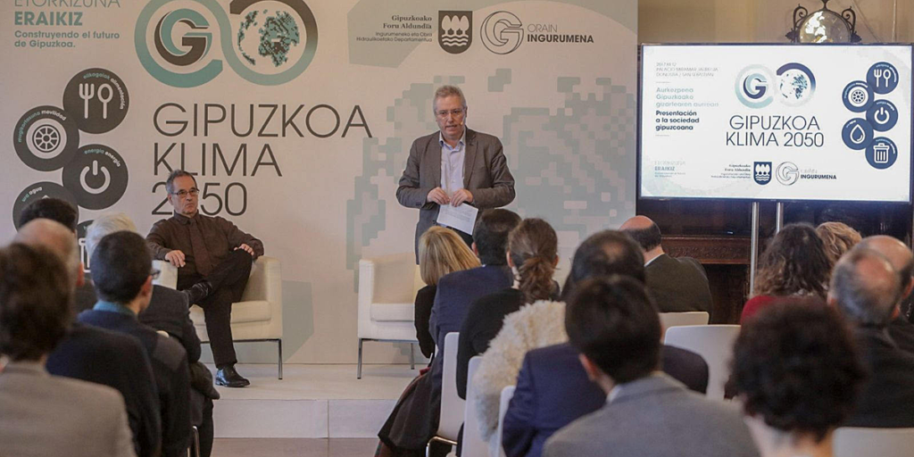 Acto de presentación de Gipuzkoa Klima 2050. 