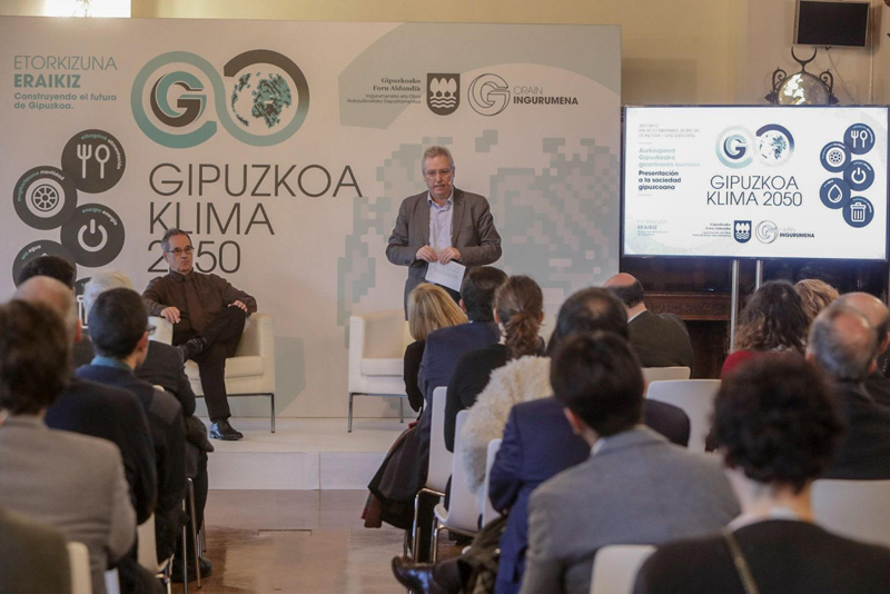 Acto de presentación de Gipuzkoa Klima 2050. 