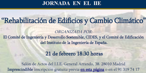 Abierta inscripción para Jornada sobre Rehabilitación de Edificios y Cambio Climático