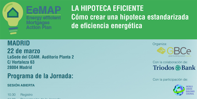 Jornada-Taller sobre la Hipoteca Europea de Eficiencia Energética el 22 de marzo en Madrid