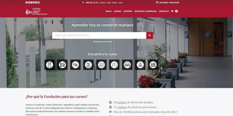 Nuevo portal de cursos de la Fundación Laboral de la Construcción más atractivo y funcional