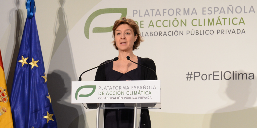 Presenta La Plataforma Española de Acción Climática #PorElClima La Ministra de Agricultura y Pesca, Alimentación y Medio Ambiente Isabel García Tejerina