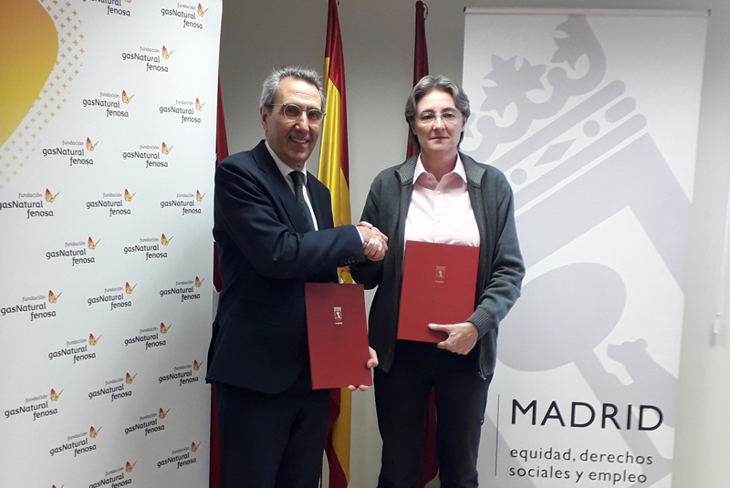 Ayuntamiento de Madrid y Fundacion Gas Natural Fenosa firman el acuerdo de colaboración en materia de pobreza energética y rehabilitación de viviendas de familias en situación de vulnerabilidad social.