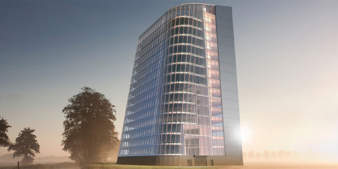 World Food Building, agricultura urbana integrada en un edificio en altura con invernadero vertical