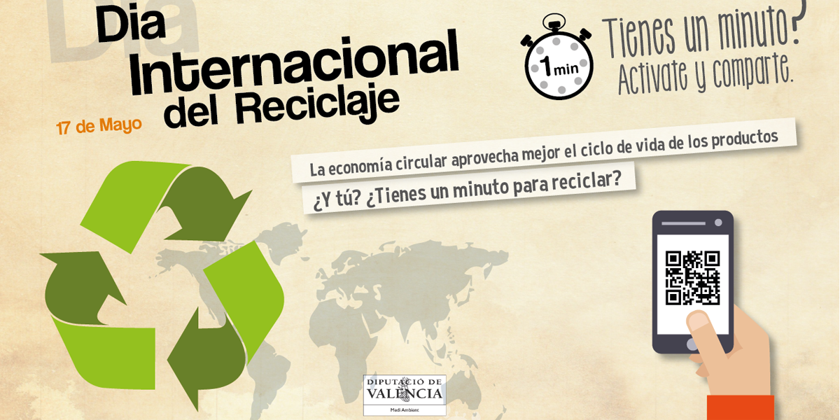 Cartel Diputación de Valencia para fomentar el reciclaje